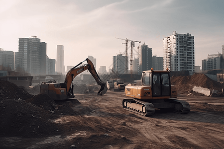 建筑工地上的建筑材料图片