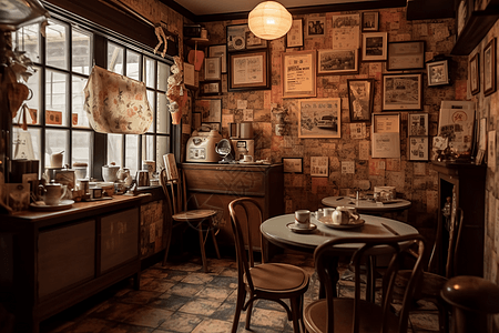 复古咖啡馆图片