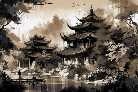 中国风宫殿图片