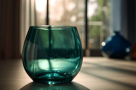 彩色玻璃花瓶3D模型图背景图片