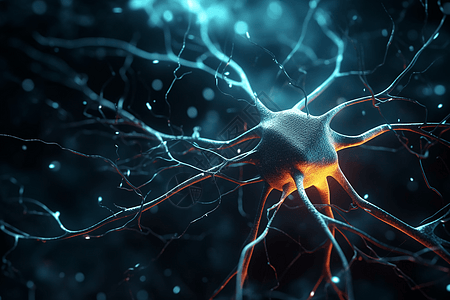 创意3D神经细胞图片