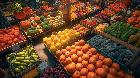 农产品市场摊位图片