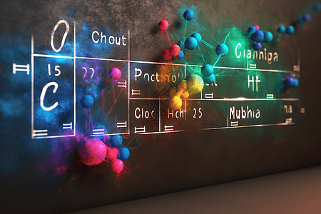 黑板上的化学方程式背景图片