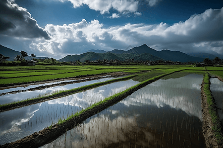 水稻种植场景图片