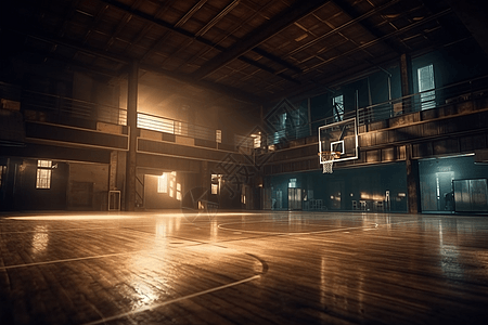 篮球运动场地背景图片