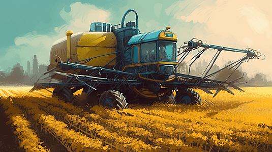 科技发展的农业除尘机械背景图片
