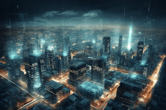 未来感互联网科技城市图片