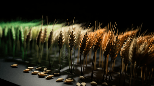 彩色的大麦作物图片