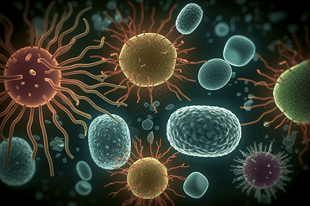 传染病细菌背景图片