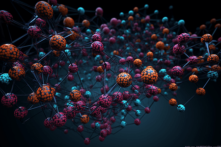 3D分子结构背景图片