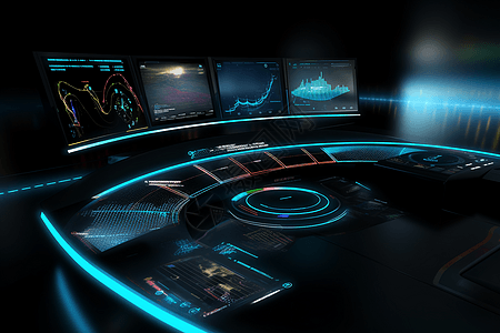 科技感智能控制台高清图片