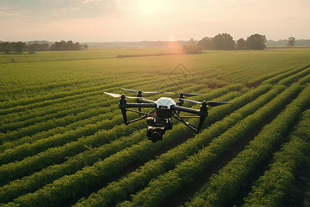 无人机检测农作物生长图片