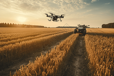 智能无人机喷洒农药图片