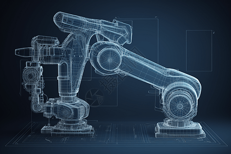 工业化机械臂制作背景图片