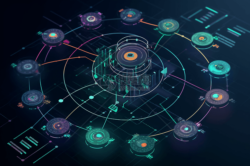 科技感智能数据化显示图片