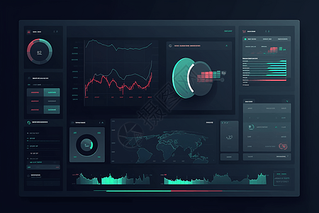 科技感交易数据可视化背景图片