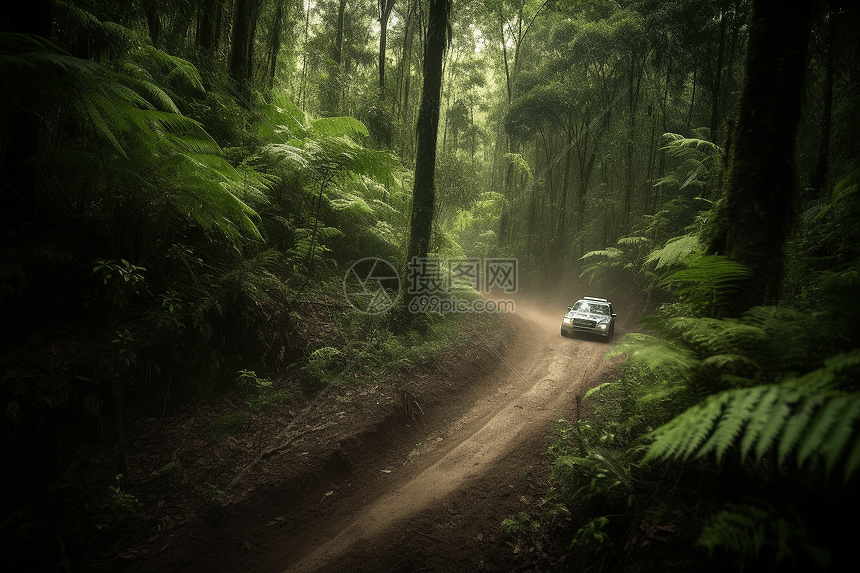 雨林赛车跑道图片