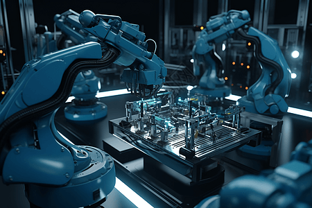 高科技机器人生产线图片