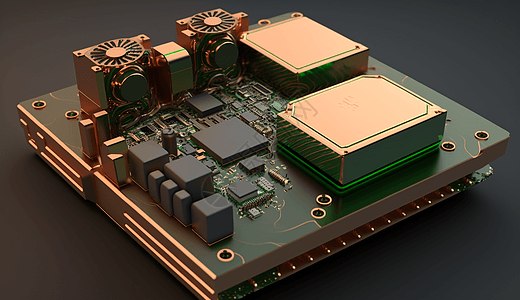 3d渲染印刷电路板图片