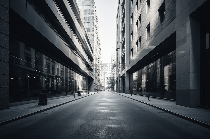 现代城市街道图片