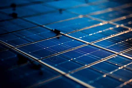 太阳能电池板的特写镜头图片