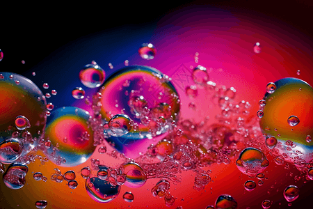 彩色肥皂泡图片