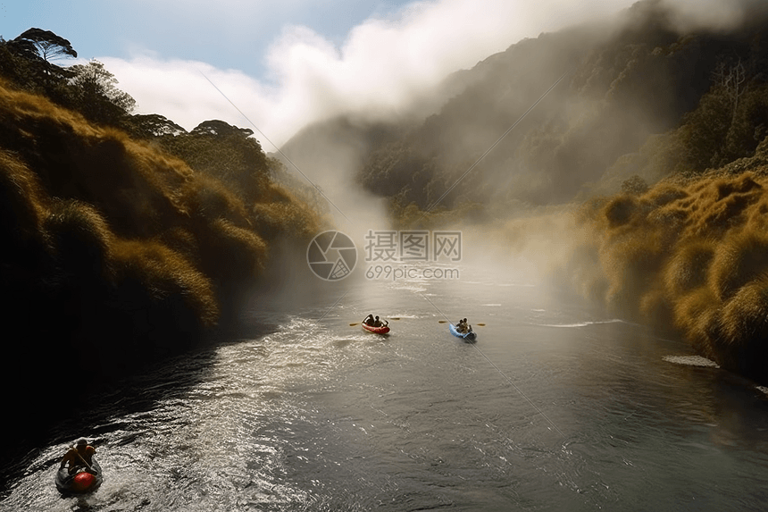 山间溪流冒险图片