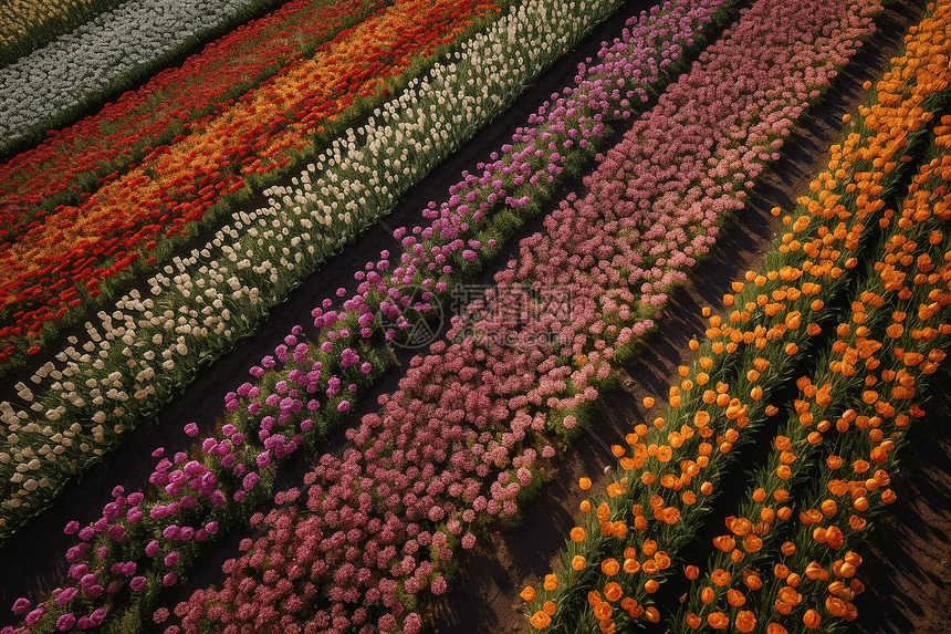 郁金香花丛图片