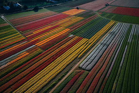 郁金香花园俯视图图片