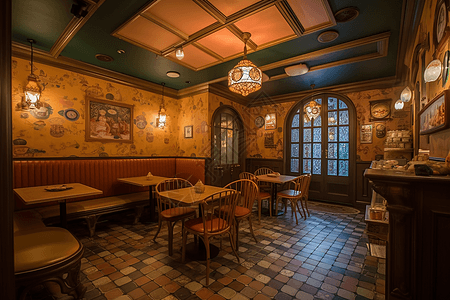 复古的咖啡厅图片