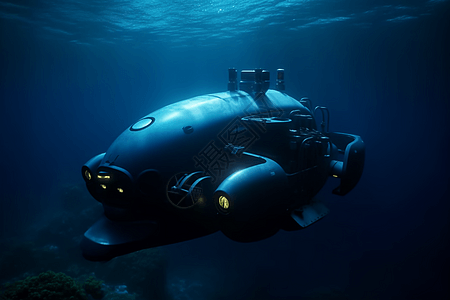未来科技水下机器人背景图片