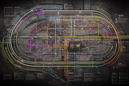 未来地铁线路地图背景图片