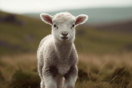 野外小羊羔的照片图片
