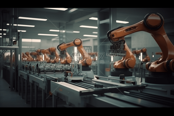 自动化生产的机械臂图片