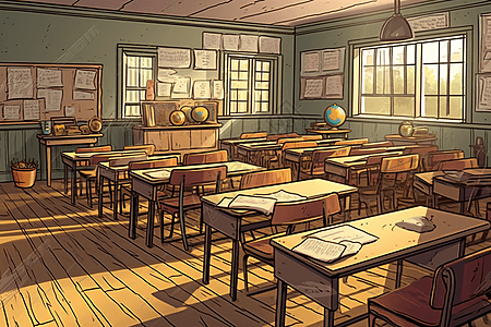 学校的教室背景图片