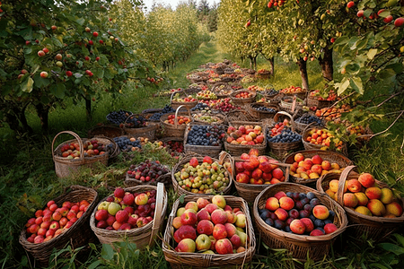 丰收的果园背景图片