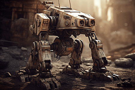 战地机器人背景图片