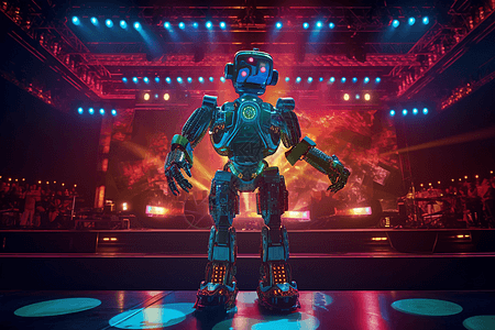 舞台上的机器人图片