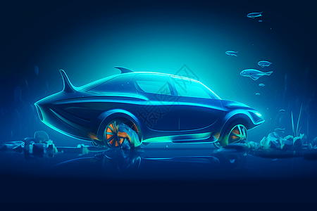水中未来感的车图片
