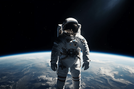 孤独的宇航员背景图片