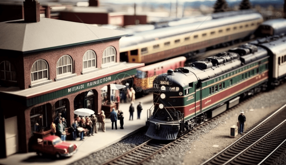 微型模型列车图片