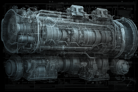 发动机的透视图图片