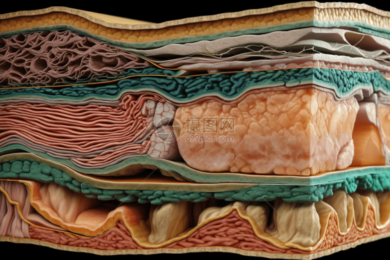 皮肤的各种组织图片