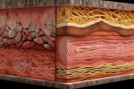 皮肤的横截面高清图片