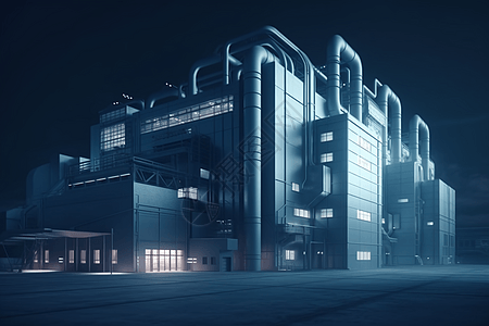 未来派风格的工业厂房图片