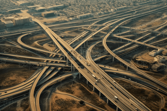 鸟瞰运输道路图片