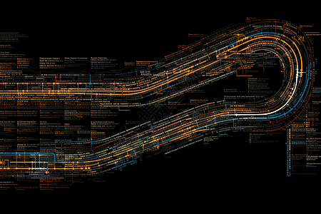 曲线数据管道高清图片