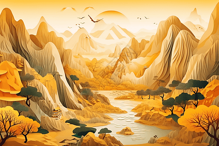 黄山中国风景插图图片
