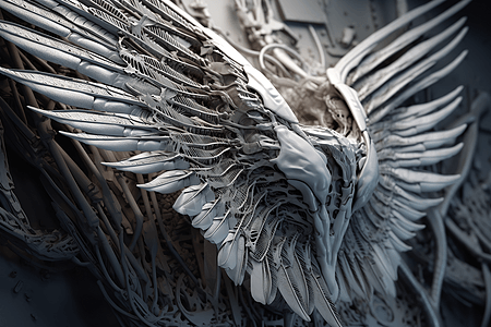 翅膀生物仿生翼插画