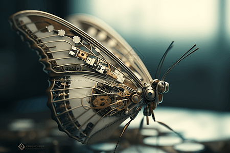 蝴蝶机器机械蝴蝶素材高清图片